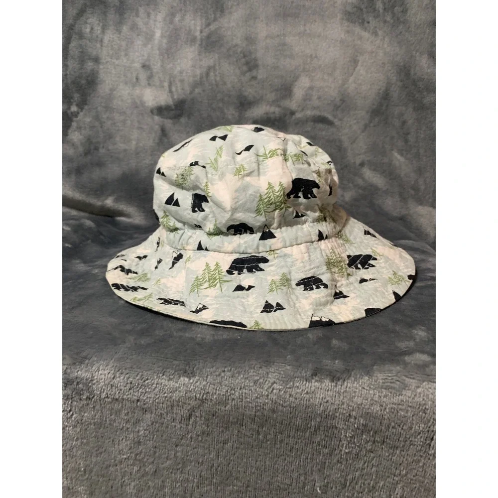 Jan & Jul Bucket Hat Kids L Bear Mountain Blue White Sun Hat